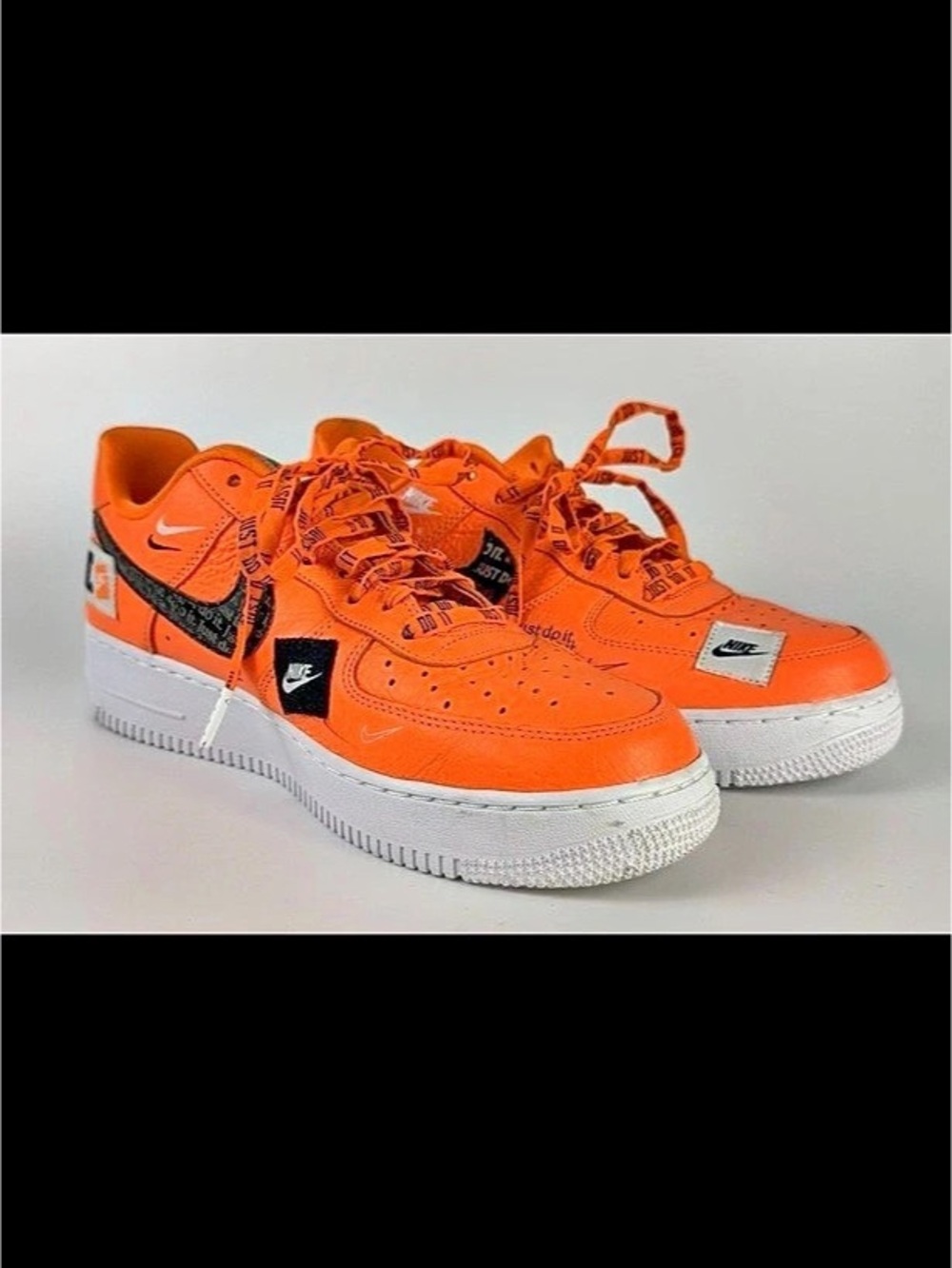 Mens Nike Air Force 1 '07 Premium JDI Just Do It Nike Total Orange Size 9 Shoes